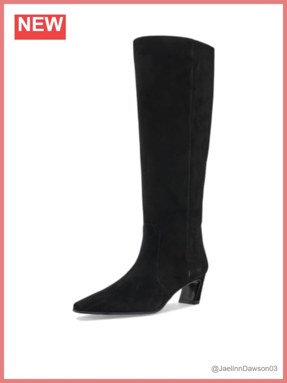 Knee-High Leather Block Heel Boots